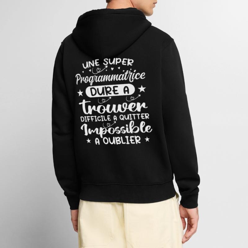 A Super Programmer - Programmer Gift Unisex Premium Organic Zip Hoodie
