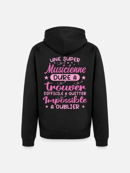 Ein Supermusiker - Musiker Geschenk - Unisex Premium Bio Zip Hoodie - Schwarz