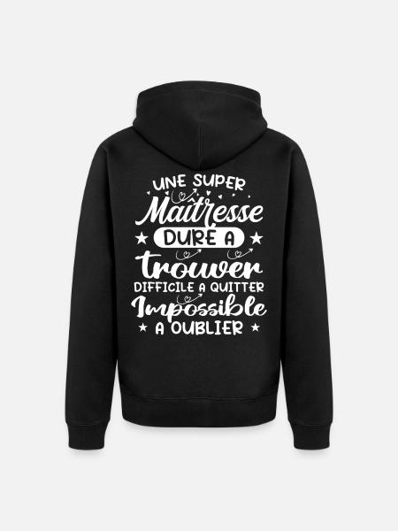 Eine Superherrin - Herrin Geschenk - Unisex Premium Bio Zip Hoodie - Schwarz