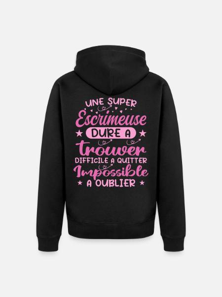 Ein super Fechter - Fecht-Geschenk - Unisex Premium Bio Zip Hoodie - Schwarz
