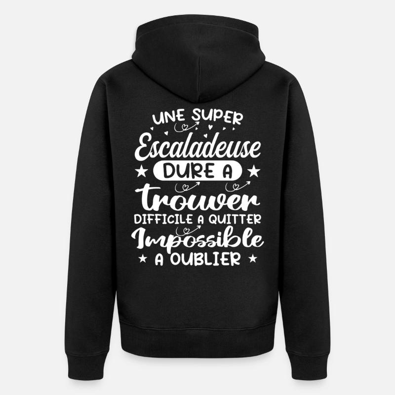 Ein Superkletterer - Kletterer Geschenk - Unisex Premium Bio Zip Hoodie - Schwarz