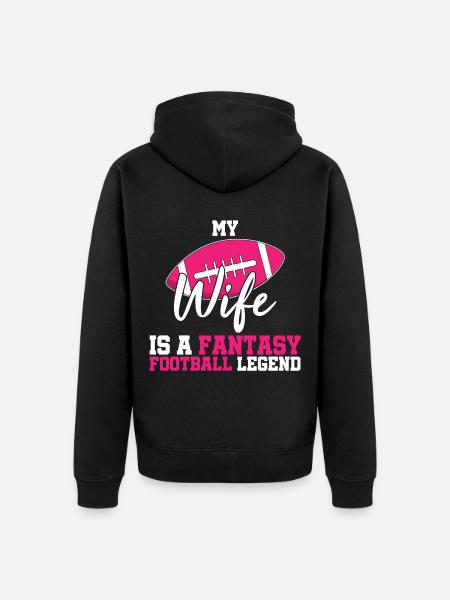 Football Wife - Unisex Premium Organic Zip Hoodie - black