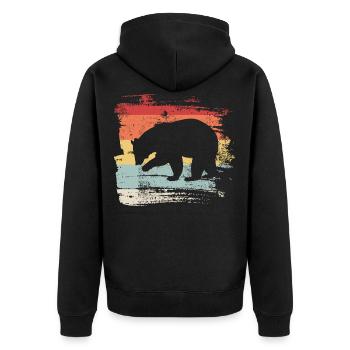 Ours ours brun - Veste à capuche bio Premium Unisexe - noir - Dos - Nico (187cm)