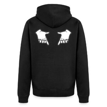 Mains - Veste à capuche bio Premium Unisexe - noir - Dos - Nico (187cm)