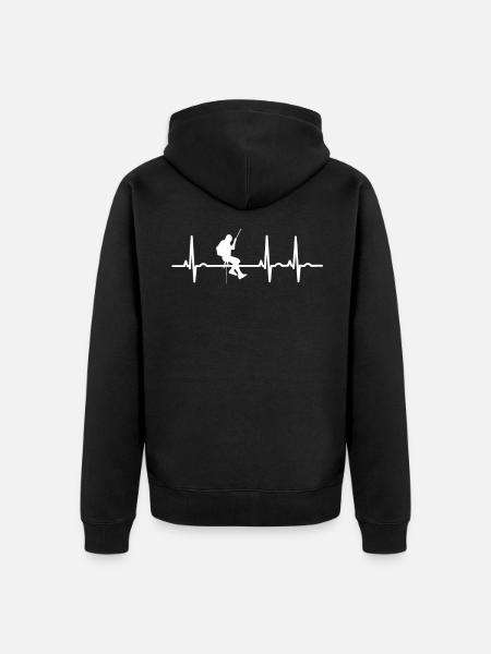 Caving Spelunking Potholing - Unisex Premium Bio Zip Hoodie - Schwarz
