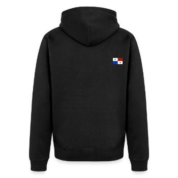 Panama flag - Unisex Premium Organic Zip Hoodie - black - Back - Nico (187cm)