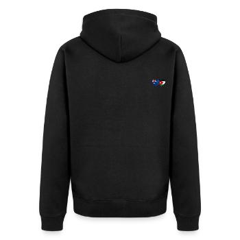 Australia Jordan Flag Heart - Unisex Premium Organic Zip Hoodie - black - Back - Nico (187cm)