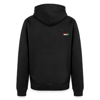 Cœur de drapeau du Brésil de Hollande - Veste à capuche bio Premium Unisexe - noir - Dos - Nico (187cm)