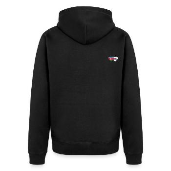 Azerbaïdjan Corée du Sud drapeau - Veste à capuche bio Premium Unisexe - noir - Dos - Nico (187cm)