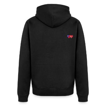 Taïwan Türkiye drapeau coeur - Veste à capuche bio Premium Unisexe - noir - Dos - Nico (187cm)