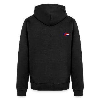 Cœur de drapeau de la Hollande de Taïwan - Veste à capuche bio Premium Unisexe - noir - Dos - Nico (187cm)