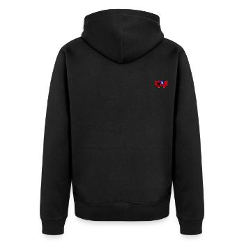 AlbanieCœur de drapeau de Taiwan - Veste à capuche bio Premium Unisexe - noir - Dos - Nico (187cm)