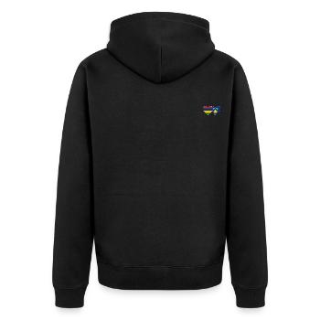 Maurice Bosnie Flag Coeur - Veste à capuche bio Premium Unisexe - noir - Dos - Nico (187cm)