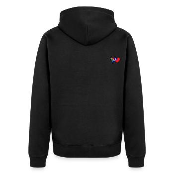 Afrique du Sud Taiwan Flag Heart - Veste à capuche bio Premium Unisexe - noir - Dos - Nico (187cm)