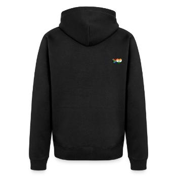 Afrique du Sud Inde Flag Heart - Veste à capuche bio Premium Unisexe - noir - Dos - Nico (187cm)