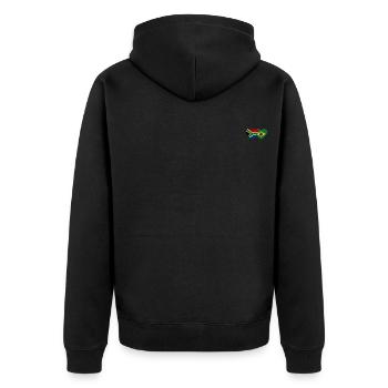 Afrique du Sud Brésil Flag Heart - Veste à capuche bio Premium Unisexe - noir - Dos - Nico (187cm)