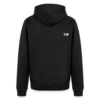 Uyghurs Ireland flag heart - Unisex Premium Organic Zip Hoodie - black - Back - Nico (187cm)