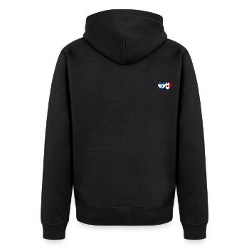 Drapeau d’Israël Canada Coeur - Veste à capuche bio Premium Unisexe - noir - Dos - Nico (187cm)