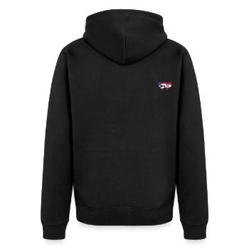 Porto Rico Croatie Drapeau du cœur - Veste à capuche bio Premium Unisexe - noir - Dos - Nico (187cm)