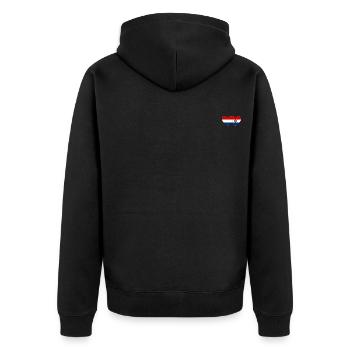 Drapeau du cœur du Paraguay - Veste à capuche bio Premium Unisexe - noir - Dos - Nico (187cm)
