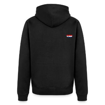Paraguay Drapeau du cœur de Hollande - Veste à capuche bio Premium Unisexe - noir - Dos - Nico (187cm)