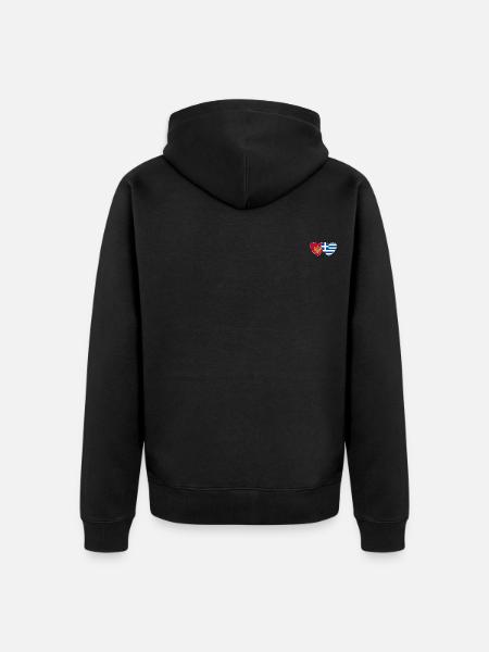 Monténégro Grèce drapeau - Veste à capuche bio Premium Unisexe - noir