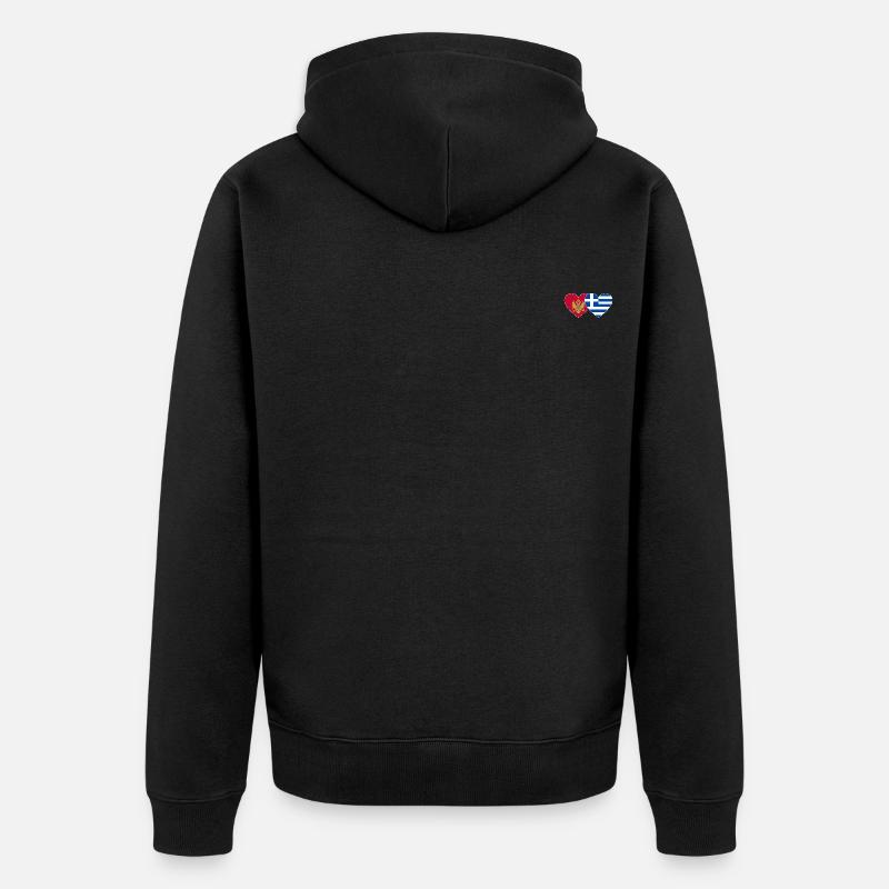Monténégro Grèce drapeau - Veste à capuche bio Premium Unisexe - noir