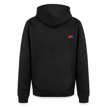 Montenegro Australien Flagge - Unisex Premium Bio Zip Hoodie - Schwarz - Hinten - Nico (187cm)