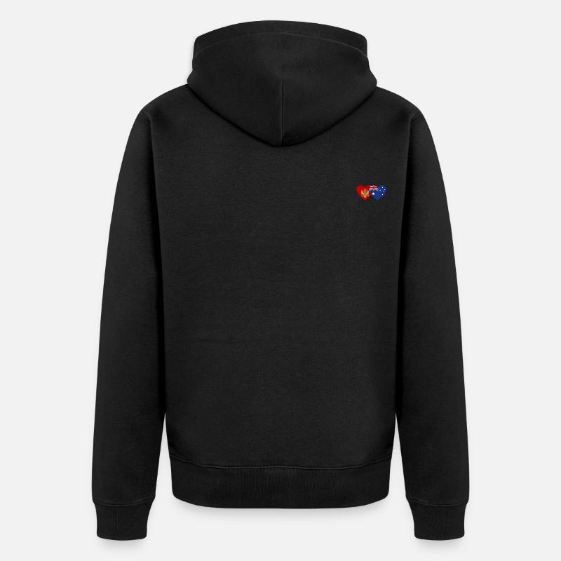 Monténégro Australie Drapeau - Veste à capuche bio Premium Unisexe - noir