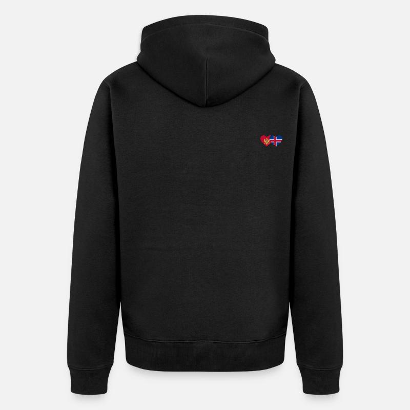 Monténégro Drapeau de l’Islande - Veste à capuche bio Premium Unisexe - noir