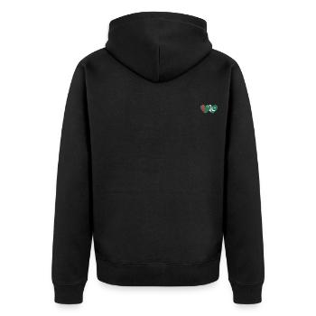 Turkménistan Pakistan Flag Coeur - Veste à capuche bio Premium Unisexe - noir - Dos - Nico (187cm)