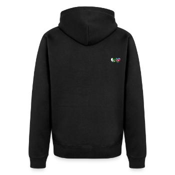 Pakistan Azerbaijan Flag Heart - Unisex Premium Organic Zip Hoodie - black - Back - Nico (187cm)