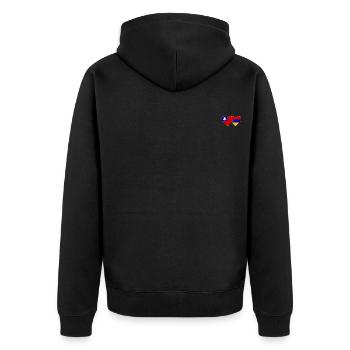 Taiwan Arménie drapeau coeur - Veste à capuche bio Premium Unisexe - noir - Dos - Nico (187cm)
