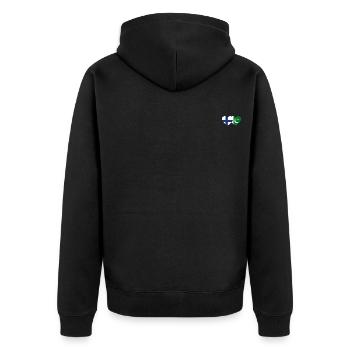 Finlande Pakistan Drapeau Coeur - Veste à capuche bio Premium Unisexe - noir - Dos - Nico (187cm)