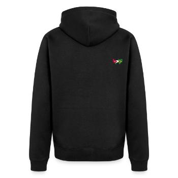 Drapeau de la Jordanie Brésil Coeur - Veste à capuche bio Premium Unisexe - noir - Dos - Nico (187cm)