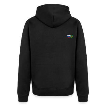 Drapeau de la Russie et du Brésil - Veste à capuche bio Premium Unisexe - noir - Dos - Nico (187cm)