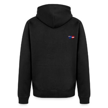 Drapeau de la Nouvelle-Zélande de la Lettonie - Veste à capuche bio Premium Unisexe - noir - Dos - Nico (187cm)