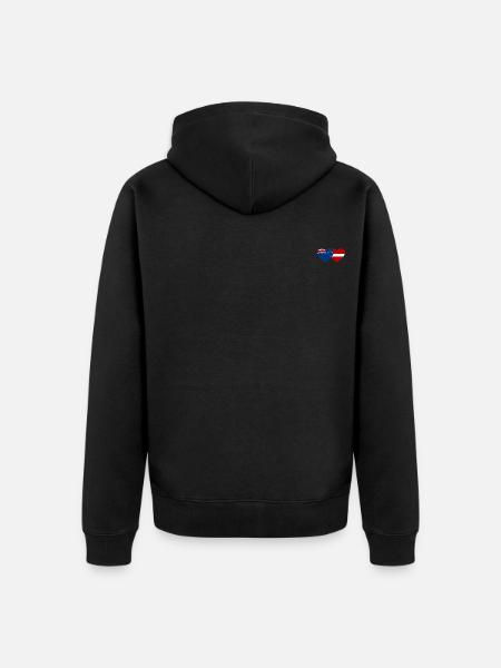 Neuseeland Lettland Flagge - Unisex Premium Bio Zip Hoodie - Schwarz