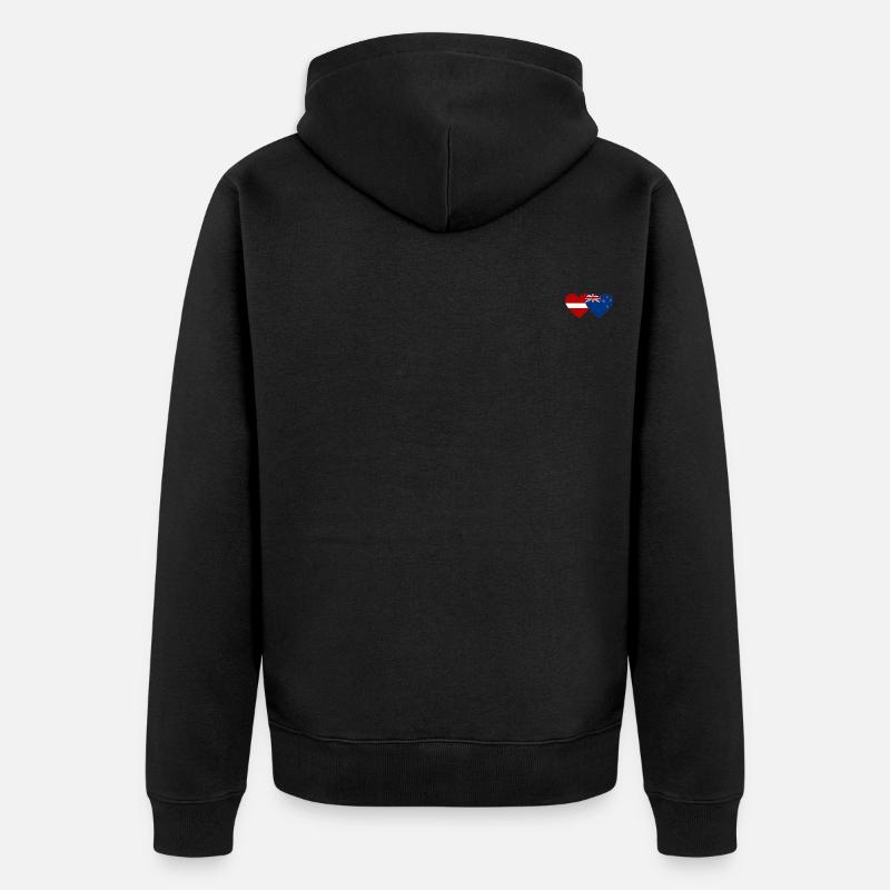 Lettonie Drapeau néo-zélandais - Veste à capuche bio Premium Unisexe - noir