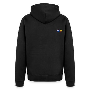 Drapeau de la Lituanie néo-zélandaise - Veste à capuche bio Premium Unisexe - noir - Dos - Nico (187cm)