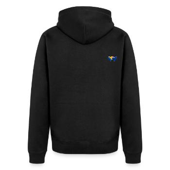 Bosnien Neuseeland Flagge - Unisex Premium Bio Zip Hoodie - Schwarz - Hinten - Nico (187cm)
