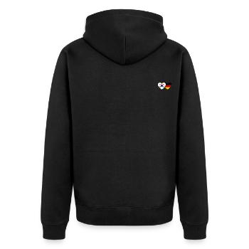 Corée du Sud Allemagne Flag Heart - Veste à capuche bio Premium Unisexe - noir - Dos - Nico (187cm)