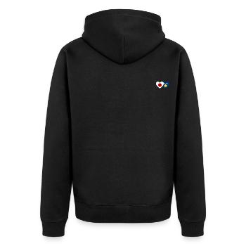 Japon Drapeau du Kosovo coeur - Veste à capuche bio Premium Unisexe - noir - Dos - Nico (187cm)