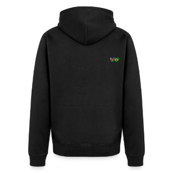 Namibia Brazil Flag Heart - Unisex Premium Organic Zip Hoodie - black - Back - Nico (187cm)