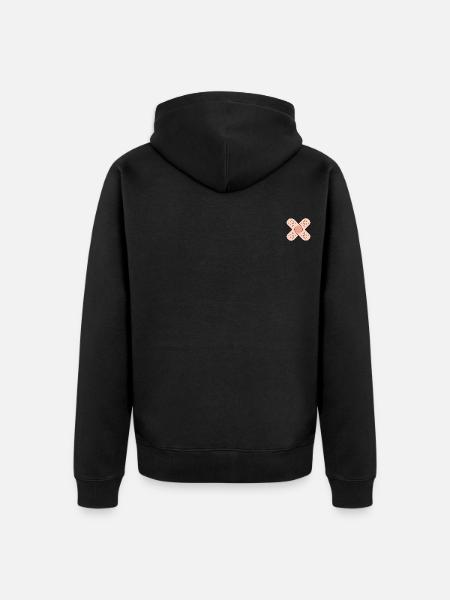 Bandage Injury Symbol - Unisex Premium Organic Zip Hoodie - black