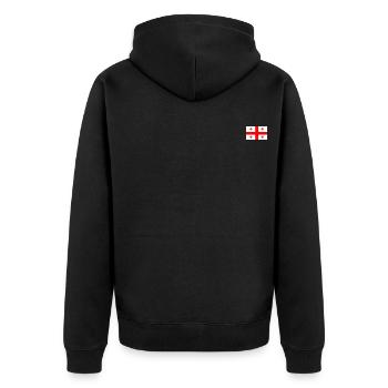 Drapeau de la Géorgie - Veste à capuche bio Premium Unisexe - noir - Dos - Nico (187cm)
