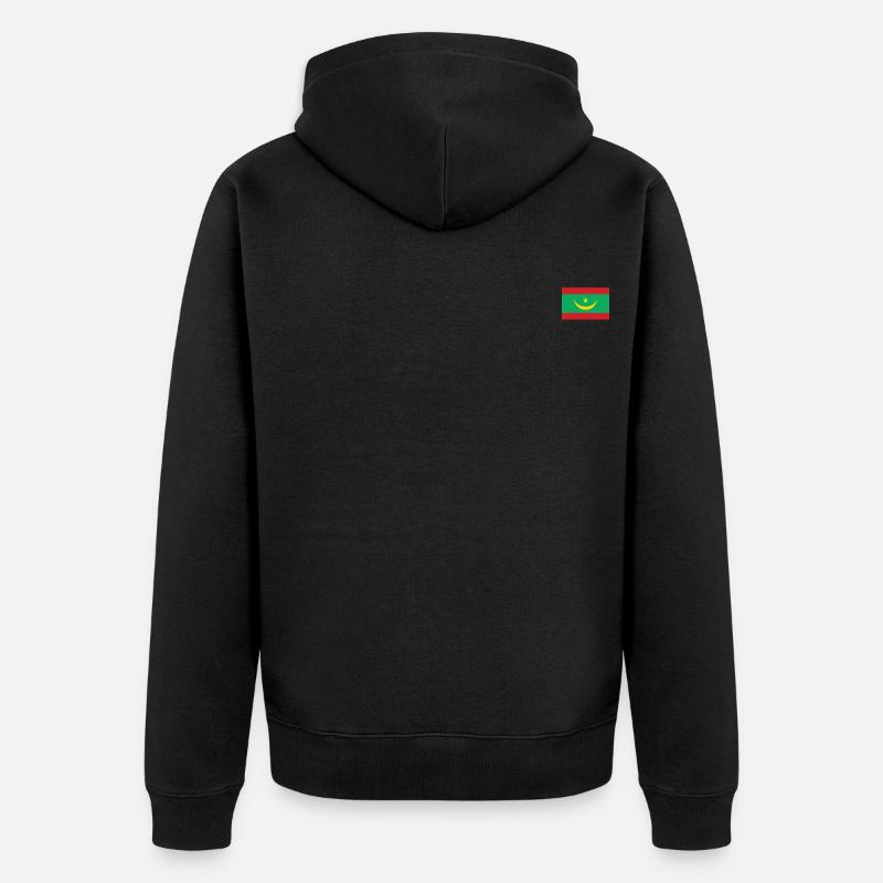 Drapeau de la Mauritanie - Veste à capuche bio Premium Unisexe - noir