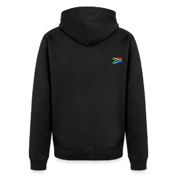 South Africa Flag - Unisex Premium Organic Zip Hoodie - black - Back - Nico (187cm)