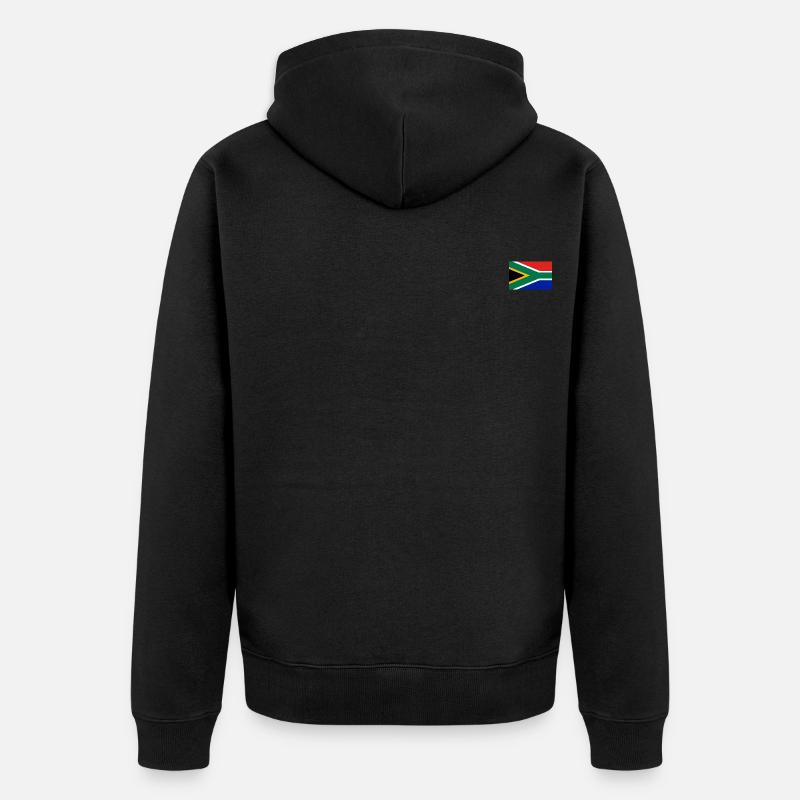 Südafrika Flagge - Unisex Premium Bio Zip Hoodie - Schwarz