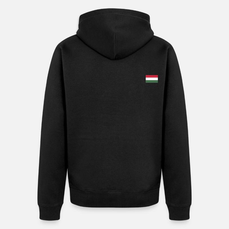 Drapeau de la Hongrie - Veste à capuche bio Premium Unisexe - noir